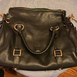 AUTHENTIC DOONEY & BOURKE BLACK LEATHER BAG